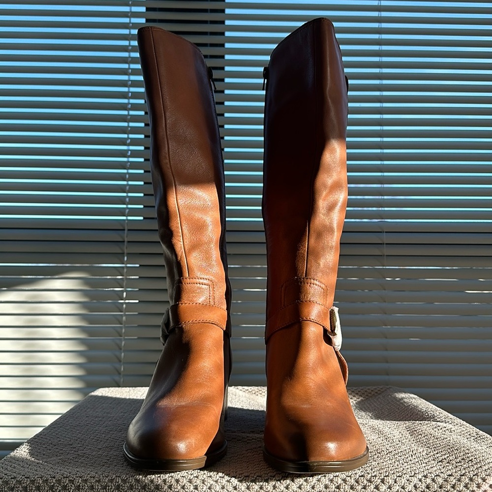 Naturalizer Tall Leather Cognac Boots